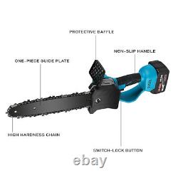10'' Cordless Chainsaw Electric One-Hand Saw Wood Farm Cutter +2 Batteries UK