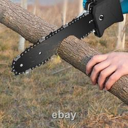 10'' Cordless Electric Chainsaw Portable One-hand Wood Cutter+Batteries &Charger