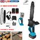 10'' Electric Cordless Chainsaw Powerful Wood Cutter Saw +2 Batteries &1 Charger