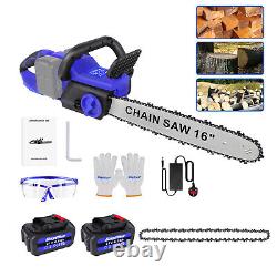 12+16Electric Chainsaw Handheld Cordless Chain Saw Wood Cutter Rechargeable