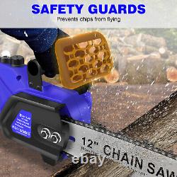 12+16Electric Chainsaw Handheld Cordless Chain Saw Wood Cutter Rechargeable