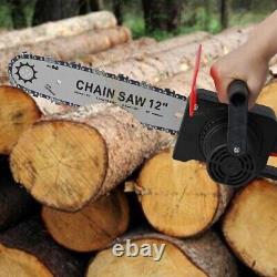 12'' Cordless Chainsaw Electric Powerful Saw Woodworking Wood Cutter withBattery