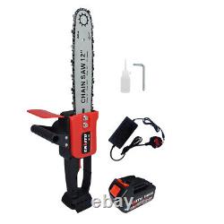12'' Electric Chainsaw Powerful Cordless Wood Cutter Saw + Battery & Charger HL