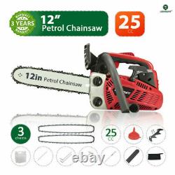 12 Petrol Chainsaws 25cc with3PCS Chains 10 Cordless Electric Cut Tree 2-Stroke