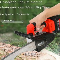 12-inch Mini 1280W Electric Chainsaw Handheld Cutter Cutting Trees Rechargeable