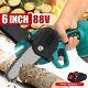 1200w Mini Cordless Chainsaw 6 Electric One-hand Saw Wood Cutter & 2 Batteries