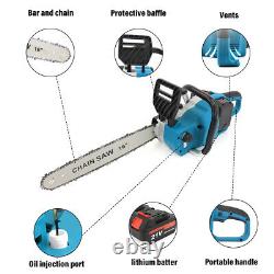 14-4 Cordless Chainsaw Brushless Powerful Wood Cutter Saw Batteries For Makita