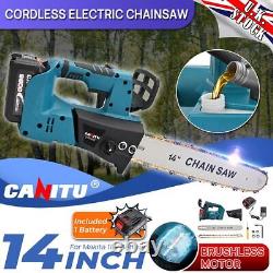 14'' inch Electric Chainsaw Cordless Brushless Wood Cutter Saw with Battery HL