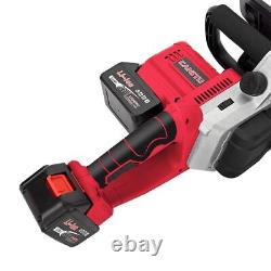 16'' 1280W Brushless Chainsaw Electric One-Hand Saw Wood Cutter + 2 Batteries UK