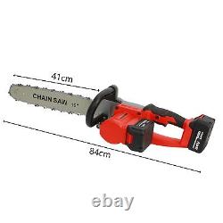 16 7200W Saw Woodworking Electric Chain Saw Wood Cutter Cordless with 2 Batteries
