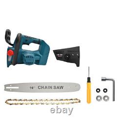 16 Brushless Chainsaw Electric Cordless Wood Cutter Chain Saw For Makita 21V UK