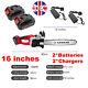 16'' Canitu Cordless Chainsaw Brushless Wood Cutter Saw With2 Battery For Makita