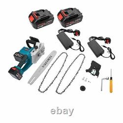 16 Cordless Electric Chainsaw Brushless Woodworking Saw with 2 Battery For Makita
