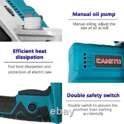 16'' Cordless Electric Chainsaw Handheld Wood Saw + 2 Battery For Makita 21V New