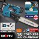 16 Cordless Electric Chainsaw Powerful Wood Saw Cutter & Battery For Makita Uk