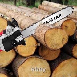 16'' Electric Cordless Chainsaw Brushless Wood Cutter Saw with2 Battery For Makita