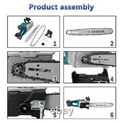 16 Electric Cordless Chainsaw Dual Battery Powered Wood Pruning Saw For Makita