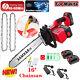 16'' Electric Cordless Chainsaw Handheld Wood Cutter Saw With 2 Battery For Makita