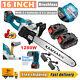 16'' Electric Cordless Chainsaw One-hand Saw Wood Cutter Tool +2 Batteries Uk