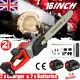 16'' Electric Cordless Chainsaw Powerful Wood Cutter Saw +2 Batteries &2 Charger