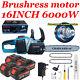 16 Electric Cordless Chainsaw Powerful Wood Cutter Saw For Makita 4 Batteries