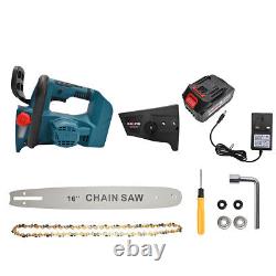 16'' Electric Cordless Chainsaw Powerful Wood Cutter Saw w 1 Battery For Makita
