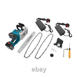 16'' Electric Cordless Chainsaw Wood Cutting Tool with chains &2 Battery Charger