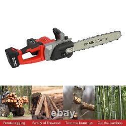 16'' Electric Cordless Mini Chainsaw One-Hand Chain Saw Wood Cutter Woodworking