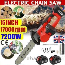 16 Safe Electric Cordless Chainsaw For Makita Drive Saw Wood Cutter 2 Batteries