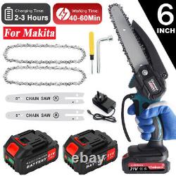 18in Electric Cordless Chainsaw Brushless Wood Cutter + 5.0Ah Battery for Makita