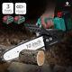2 Batteries Cordless Chainsaw 10 Electric 20v 3.0ah Brushless Tree Garden Saws