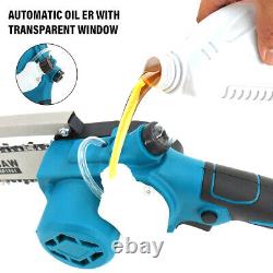 2 IN 1 Cordless Electric Pole Chainsaw Cutter Pruner Brushless Saw +2 Batteries