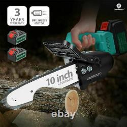 20V 3.0Ah 1/2Batteries Chainsaw 10 Brushless Electric Cordless Tree Saws