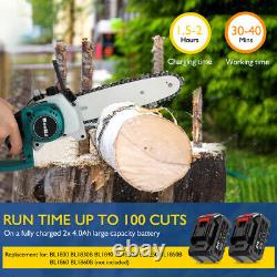 21v 8inch Brushless Cordless Pruning Chainsaw Chain Saw with Wood Branch Cutting