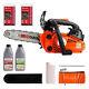 26cc 10 Petrol Top Handle Topping Chainsaw + 2 X Chains + Oils + More