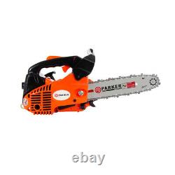 26cc 10 Petrol Top Handle Topping Chainsaw + 2 x Chains + Oils + More