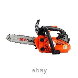 26cc 10 Petrol Top Handle Topping Chainsaw + 2 x Chains + Oils + More