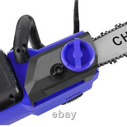 4-16 Electric Cordless Chainsaw Wood Pruning Cutter Battery Rechargeable UK