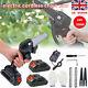 4 550w Mini Cordless Chainsaw Electric One-hand Saw Wood Cutter + 2 Batteries