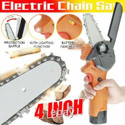 4 Inch Chargable Mini Small Pruning Cordless Chain Saw For Garden Wood Cutting