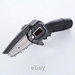 4 Inch Mini One-handed Electric Cordless Chain Saw Fit Wood Cutting Tree Pruning