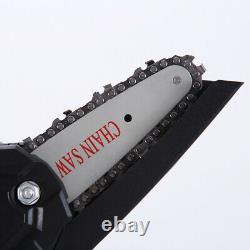 4 Inch Portable Mini Electric Cordless Chain Saw Pruning Shears Fit Wood Cutting