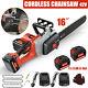 42v Electric Cordless Chainsaw Chain Saw Wood Cutting Tools With 2 Battery Charger