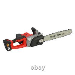 7200W Cordless Chainsaw 2 x Battery 16 inch Handheld Chain Wood Cutter Chainsaw