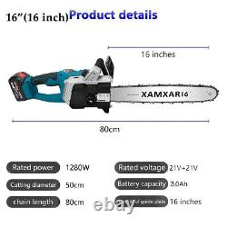 8 10 12 16 Electric Cordless Chainsaw Garden Cutter Power Tool For Makita