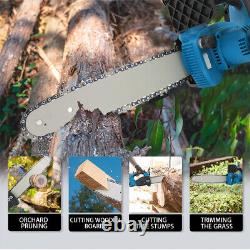 8-16 Electric Cordless Chainsaw Powerful Wood Cutter Saw For Makita 4 Battery