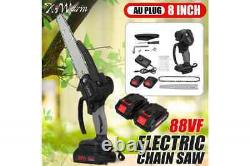 8 Cordless Electric Chainsaw Wood Cutter Saw Tool Battery-Powered Warranty