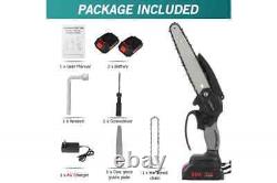 8 Cordless Electric Chainsaw Wood Cutter Saw Tool Battery-Powered Warranty