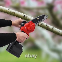 8'' Electric Cordless Chainsaw Power Wood Cutter Saw + 4500mAh Battery 850W