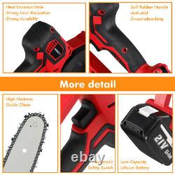 8'' Electric Cordless Chainsaw Pruning Shears Chainsaw For Wood Cutting Machine
